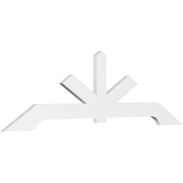 Ekena Millwork Vanguard Architectural Grade PVC Gable Bracket, 108"W x 31 1/2"H x 2"D x 6"F, 7/12 Pitch GBP108X32X0206VAN00 - main